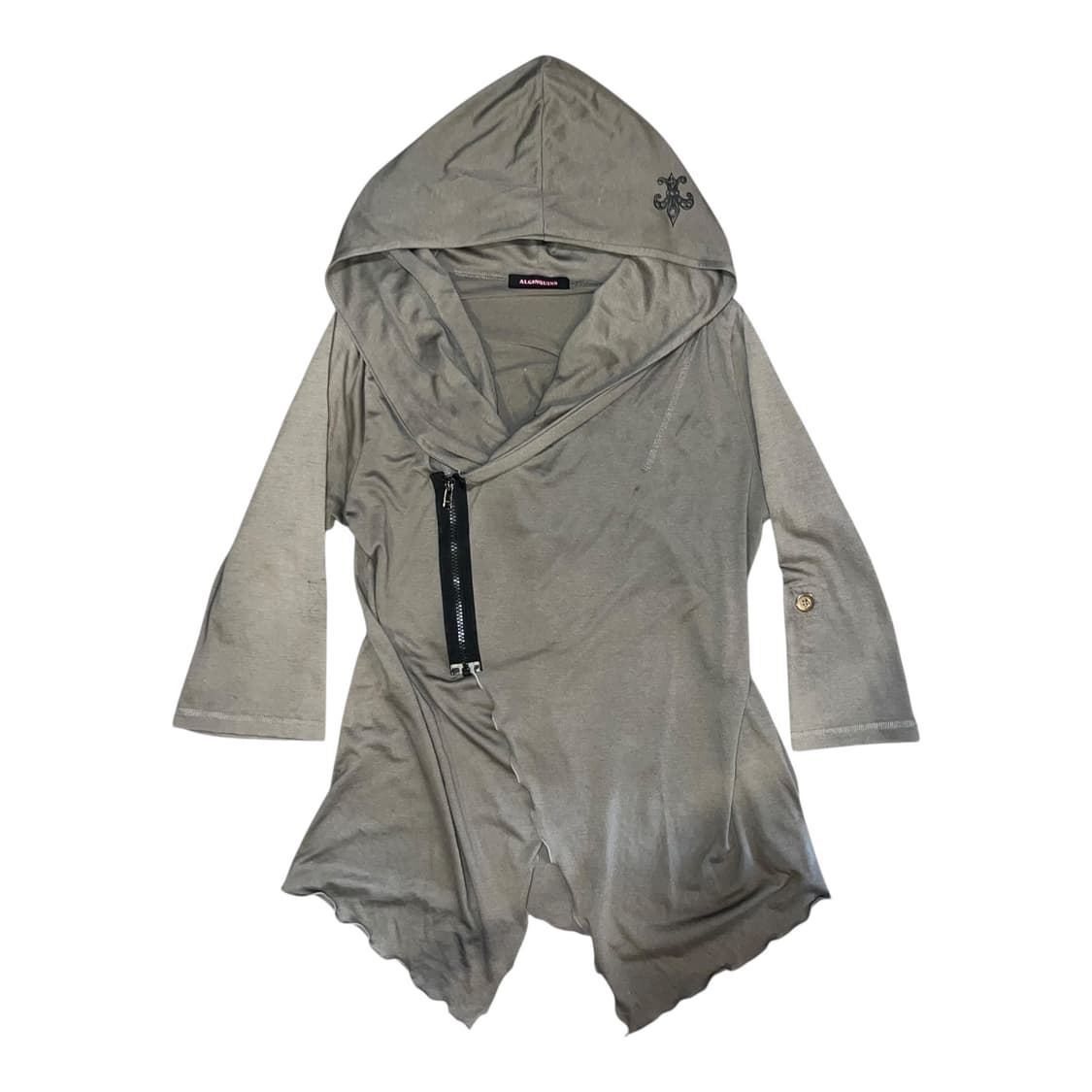 ALGONQUINS 알곤퀸즈 글리터해골 후드 사선집업 가디건 펑크y2k 상품이미지3