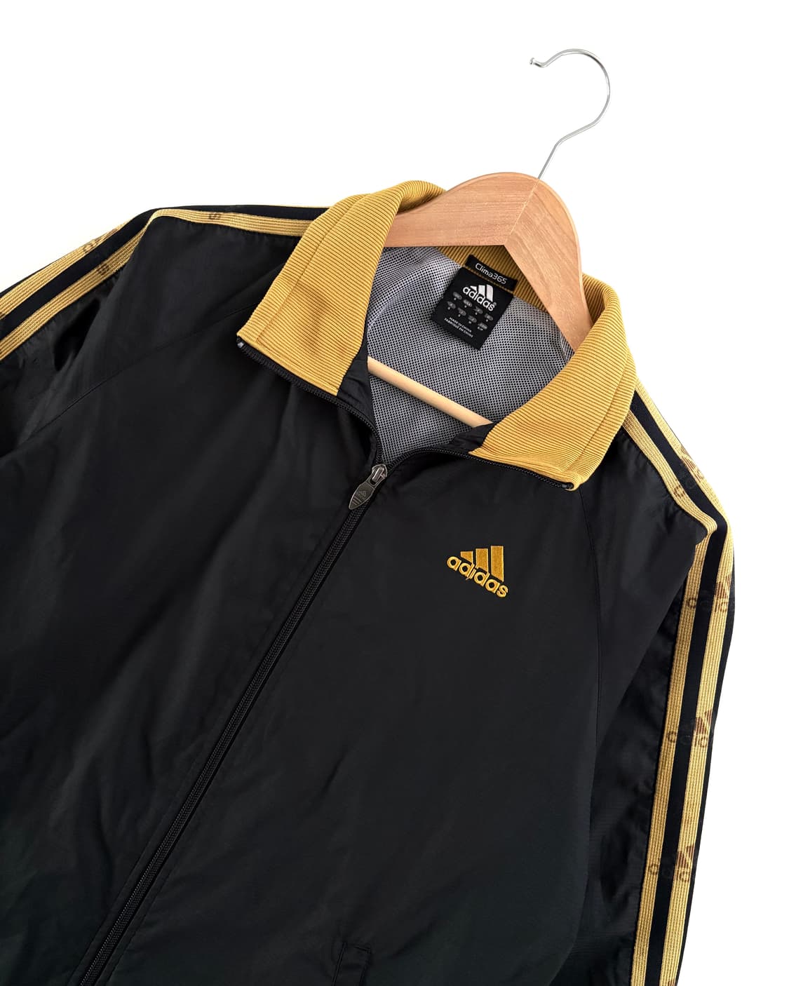 Adidas 아디다스 오리지널 옐로우라인 블랙 바람막이 자켓 상품이미지5