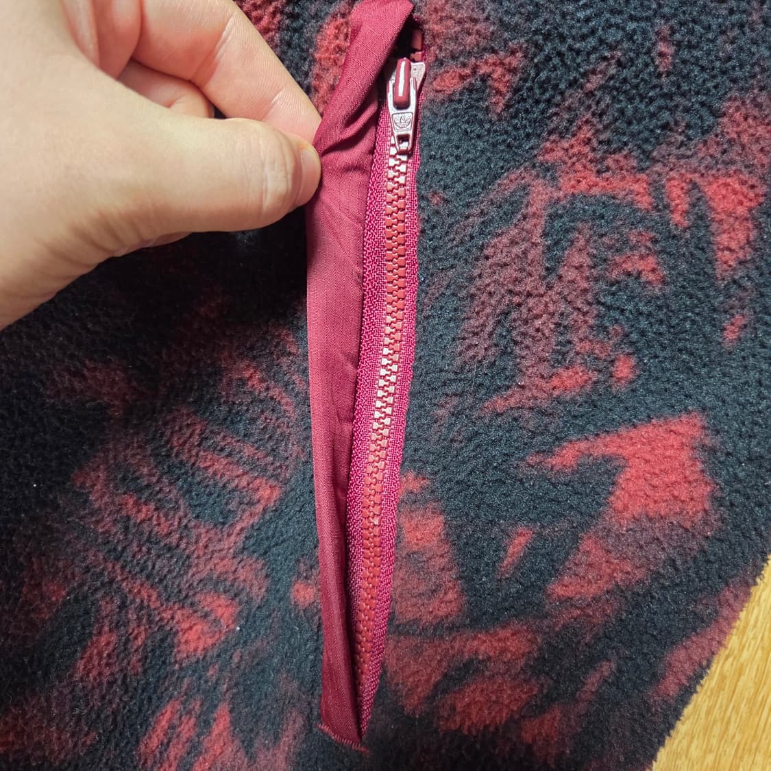 [M] 아디다스 폴라플리스 AOP 플리스 자켓 후리스 버건디 상품이미지4