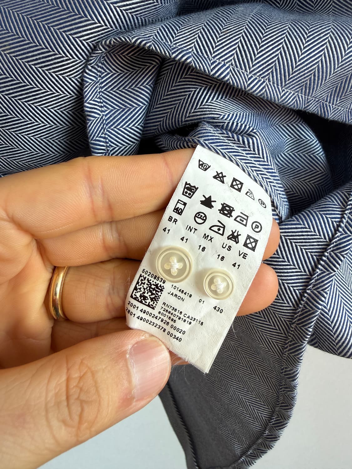 휴고보스(HUGO BOSS) 헤링본 셔츠 상품이미지6