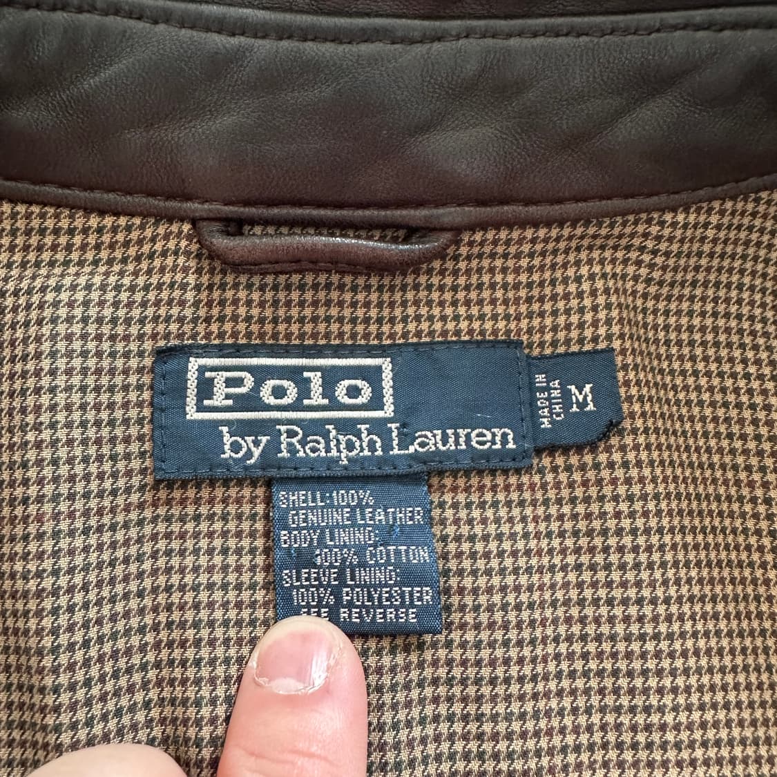 폴로 랄프로렌 가죽 레더 블루종 해링턴 자켓 M 상품이미지6