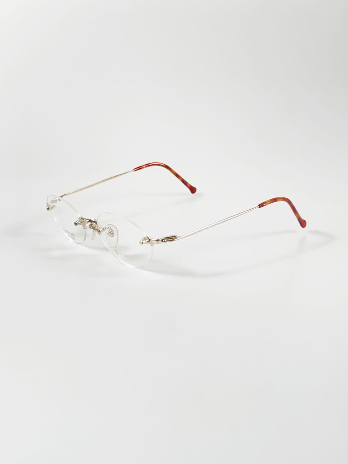 F.VERGANO 골드 티타늄 무테 오벌 프레임 빈티지 안경 상품이미지3