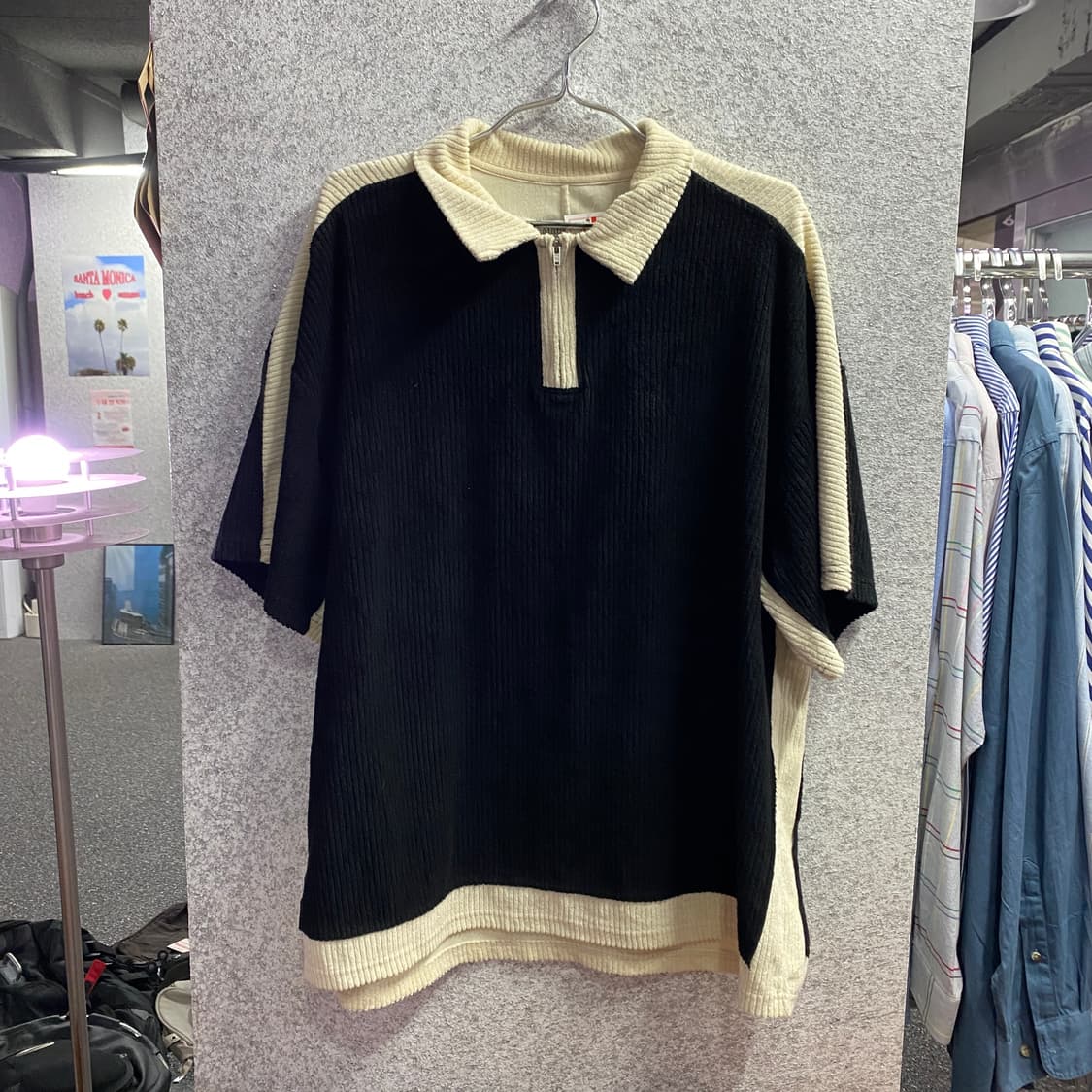 마뗑킴 니트 하프집업 쇼츠 슬리브 B4234 상품이미지2