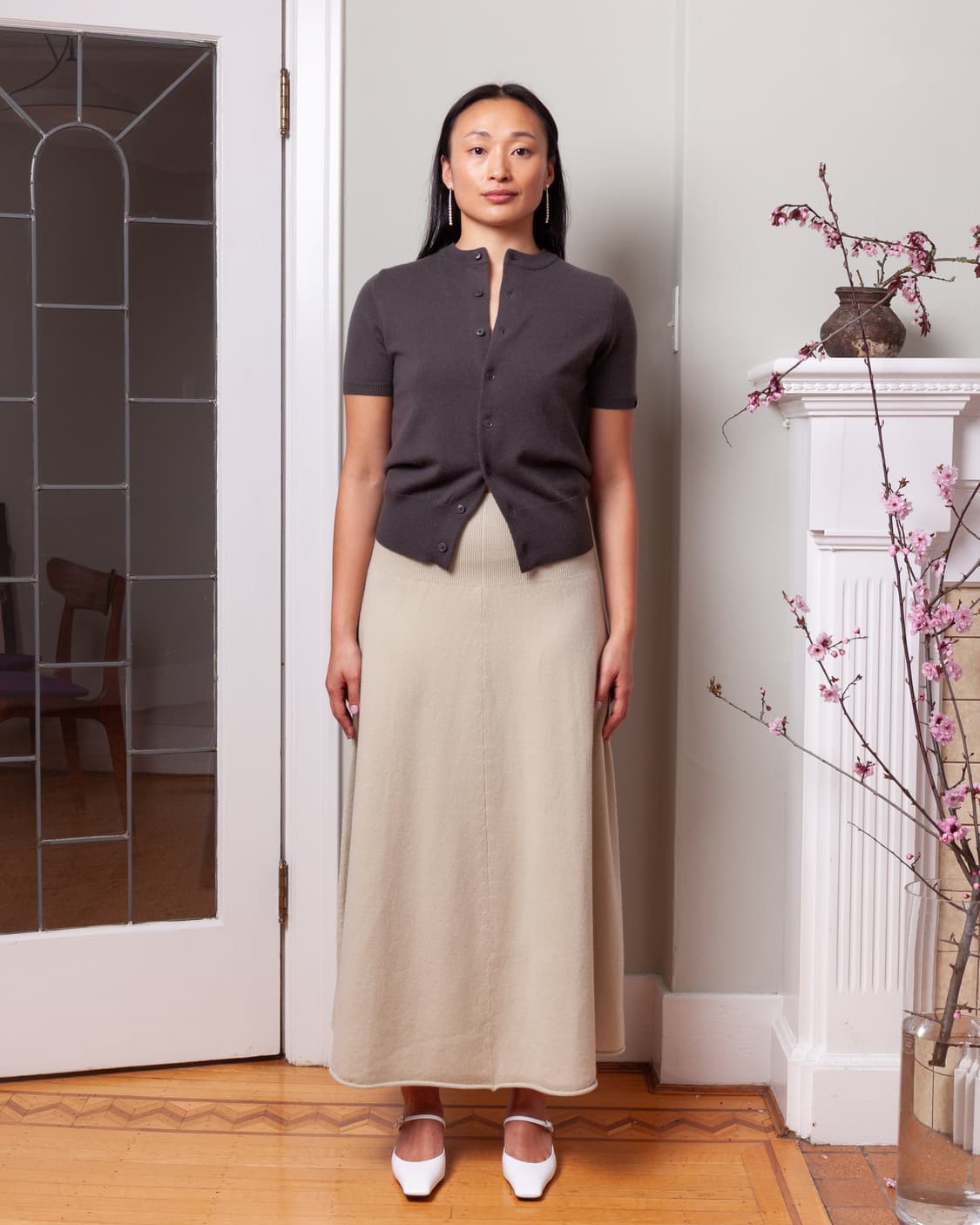 익스트림 캐시미어 n55 미디스커트 상품이미지1