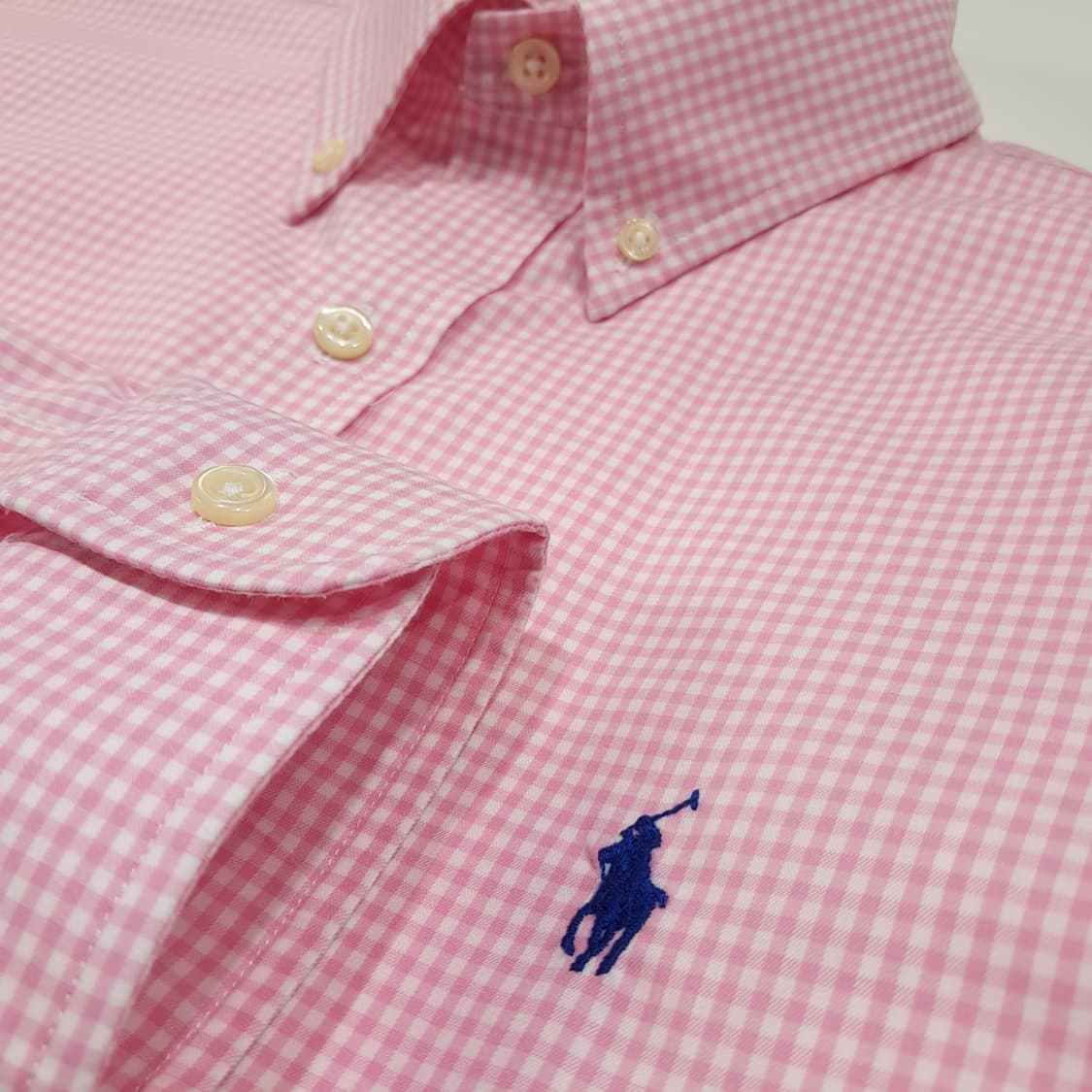 CL802 S 폴로 핑크 마이크로 체크 셔츠 남방 상품이미지4