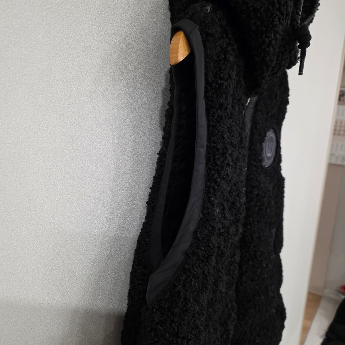 M.U SPORTS 뽀글이 후드 조끼 XL 블랙 상품이미지3