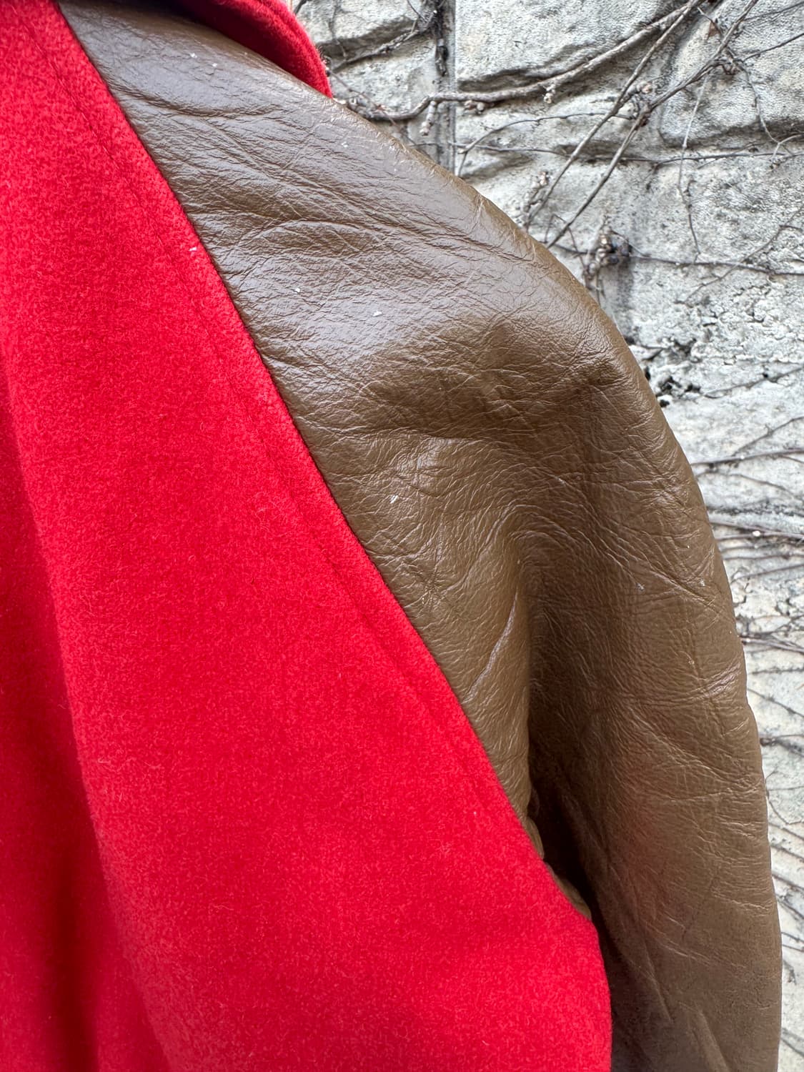 80~90s 빈티지 리버데일 스포츠웨어 울 레더 암 바시티 자켓 40 상품이미지6