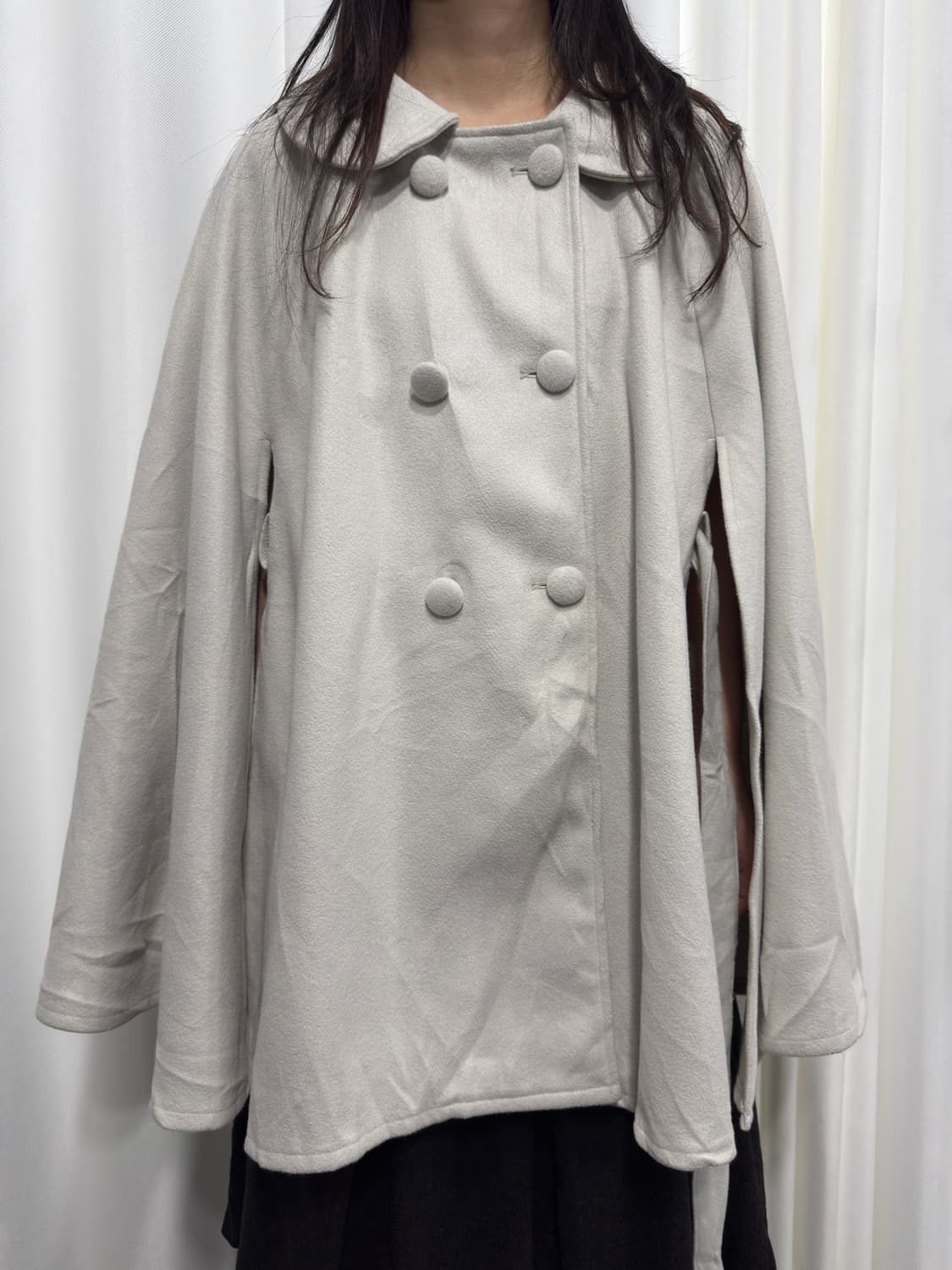 whitegray cape coat 상품이미지2