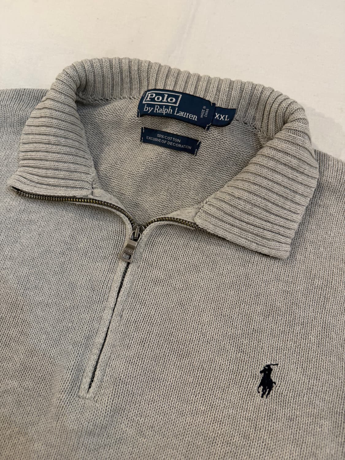 폴로 랄프로렌 반집업 니트 스웨터 그레이 상품이미지2