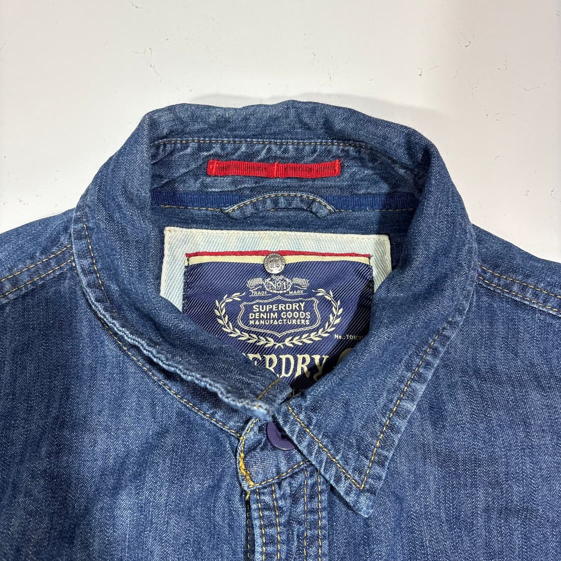 슈퍼드라이 워싱 데님 셔츠 상품이미지7