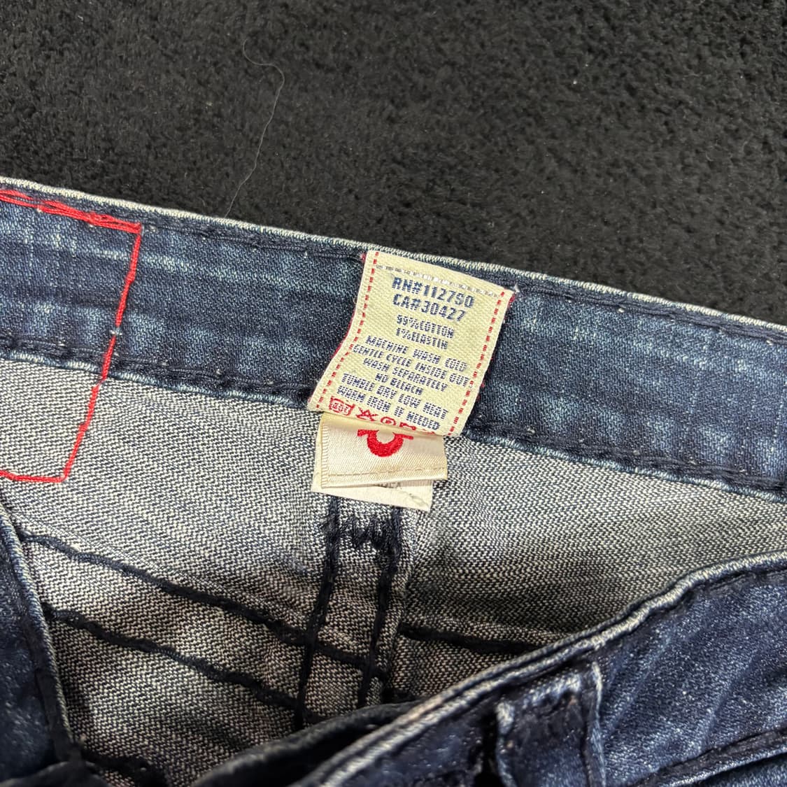 26 트루릴리전 진청 워싱 부츠컷 플레어진 상품이미지5