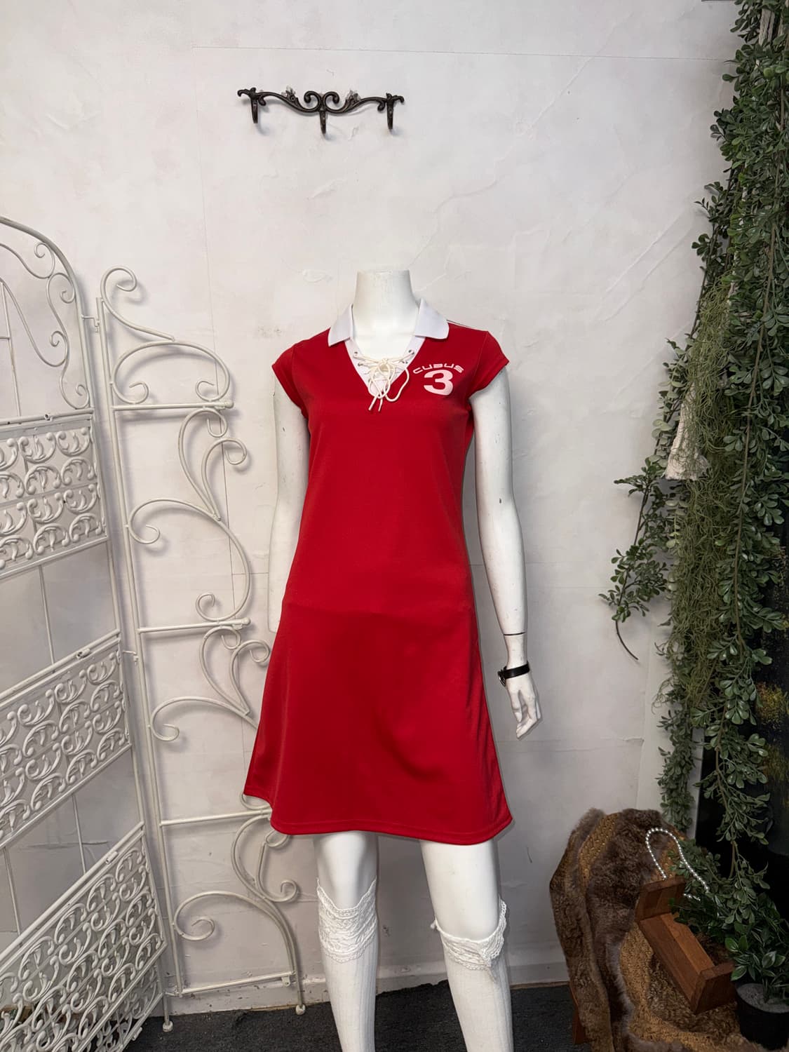 CUBUS red sporty laceup ops 상품이미지2