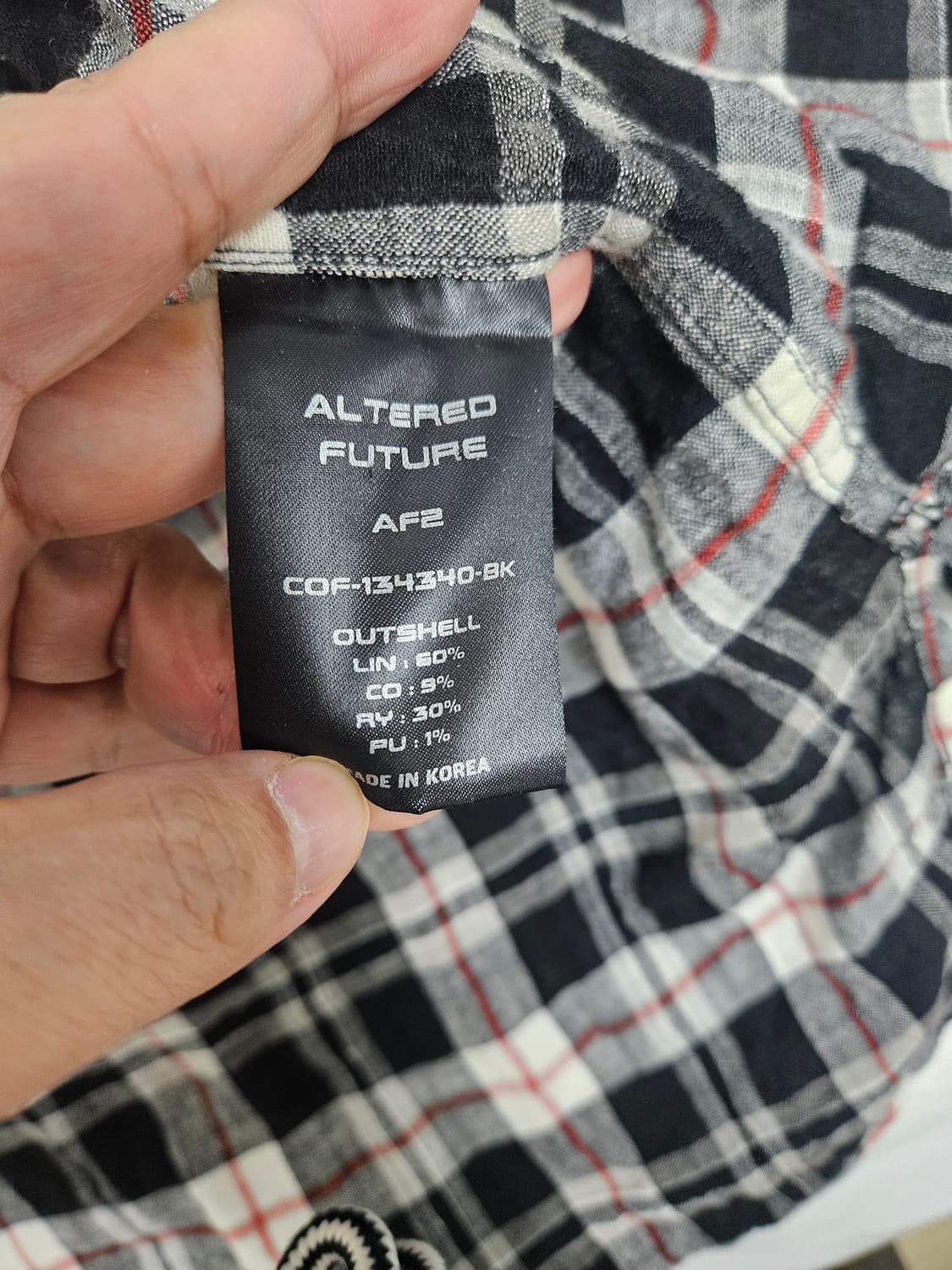 [AF1]얼터드퓨처 COP-OV-CKS-(A)v2 체크셔츠 상품이미지2
