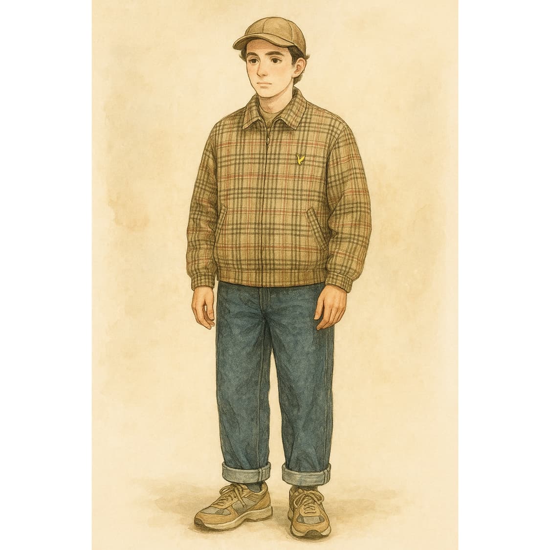 [105] 90s 라일앤스콧 울 글렌체크 블루종  상품이미지10