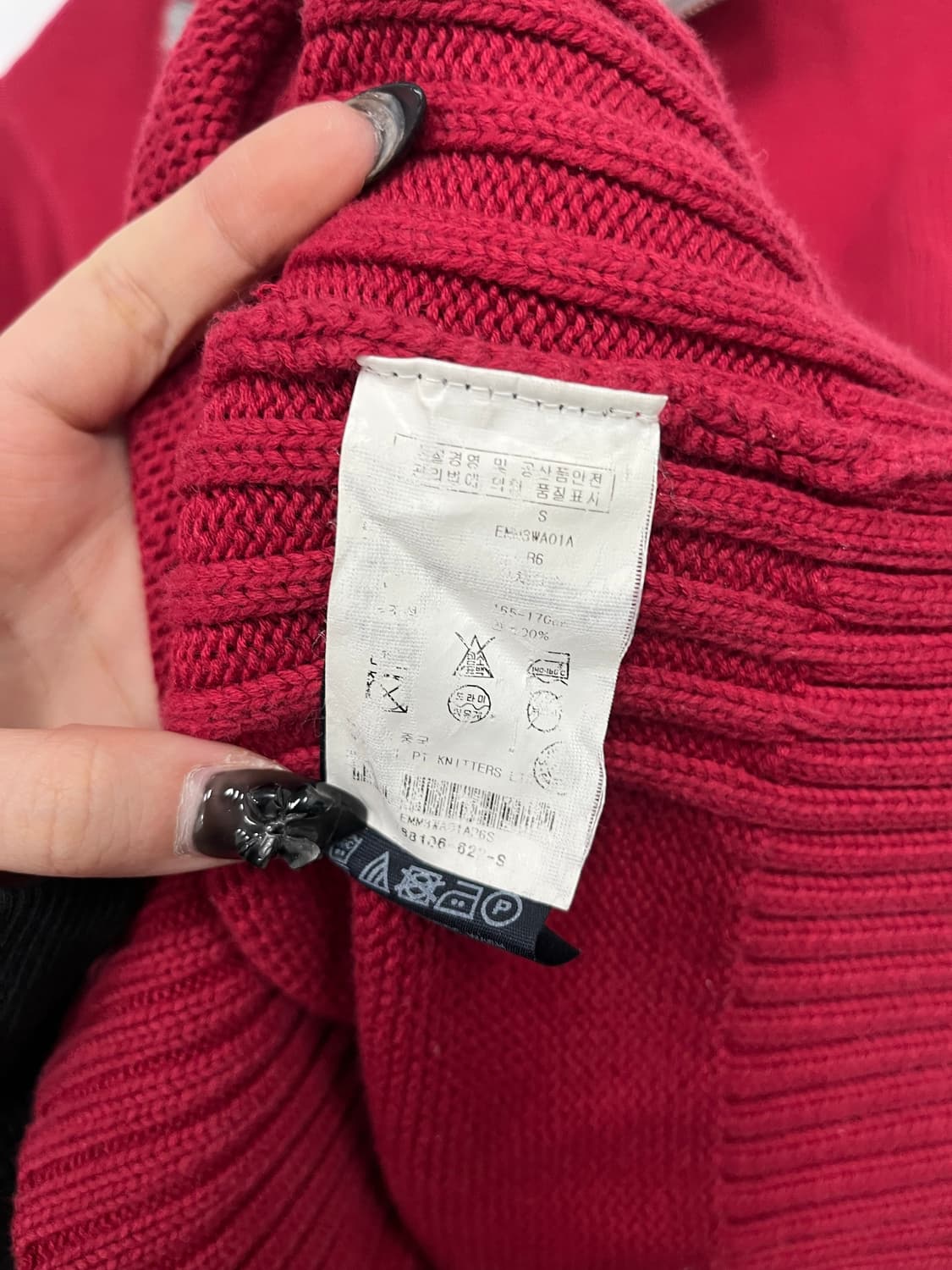 타미힐피거 버건디 니트집업 상품이미지4