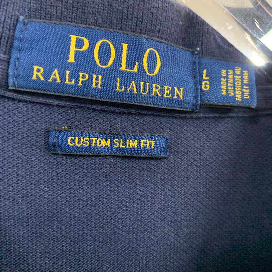 L 폴로랄프로렌 커스텀 슬림핏 네이비 PK 반팔 카라티 상품이미지4