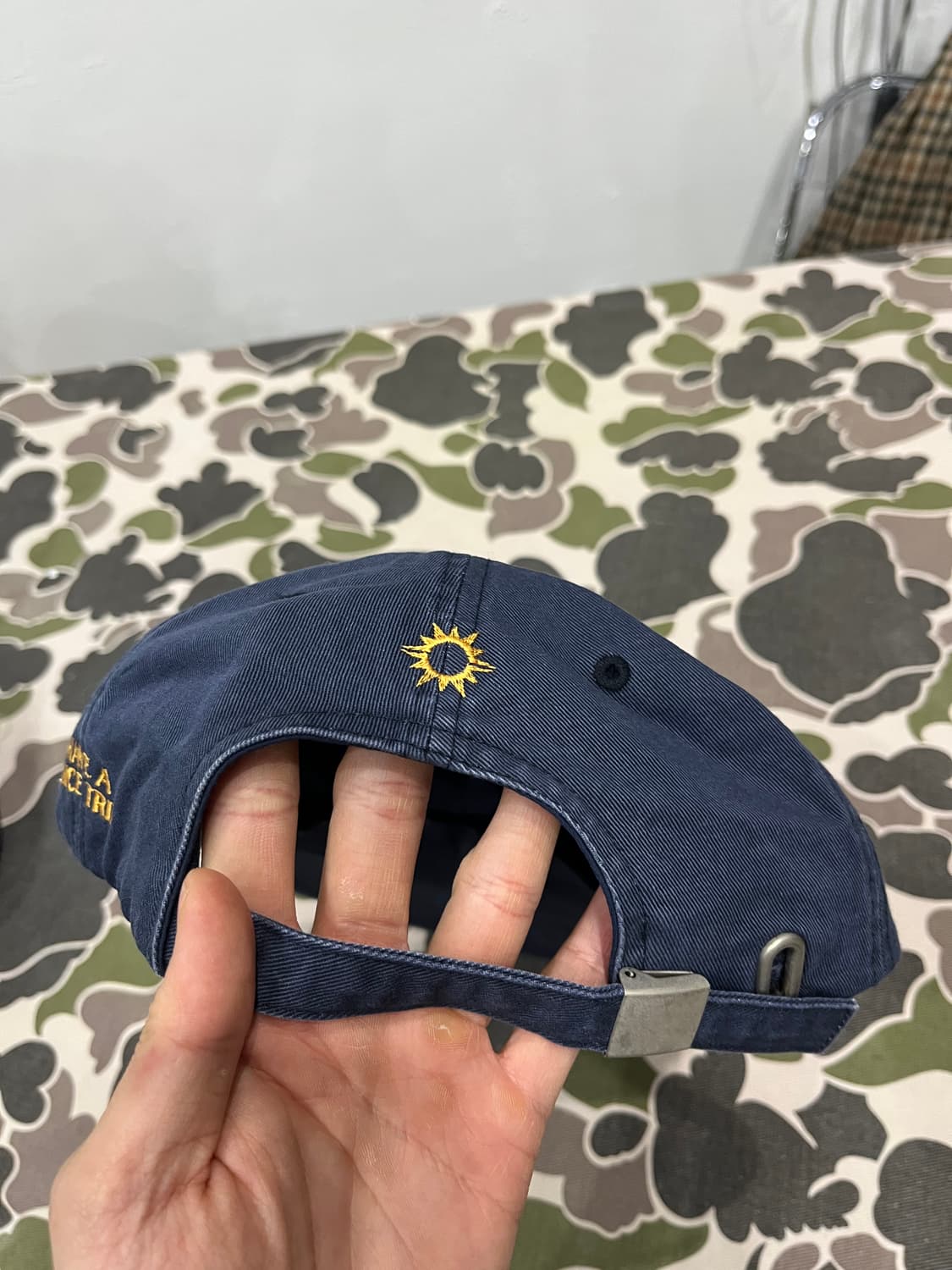 헬로선라이즈 H로고 코튼 릴랙스핏 6패널 캡 모자 네이비 상품이미지3