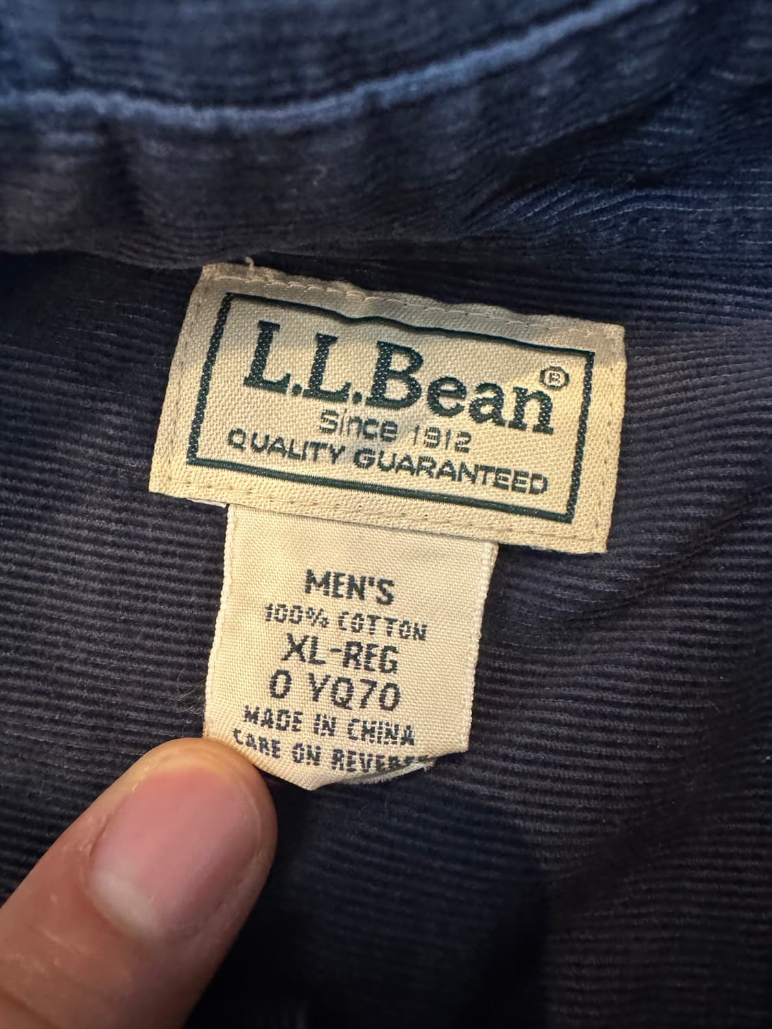 엘엘빈(L.L.Bean) 코듀로이 셔츠 네이비 XL 상품이미지2