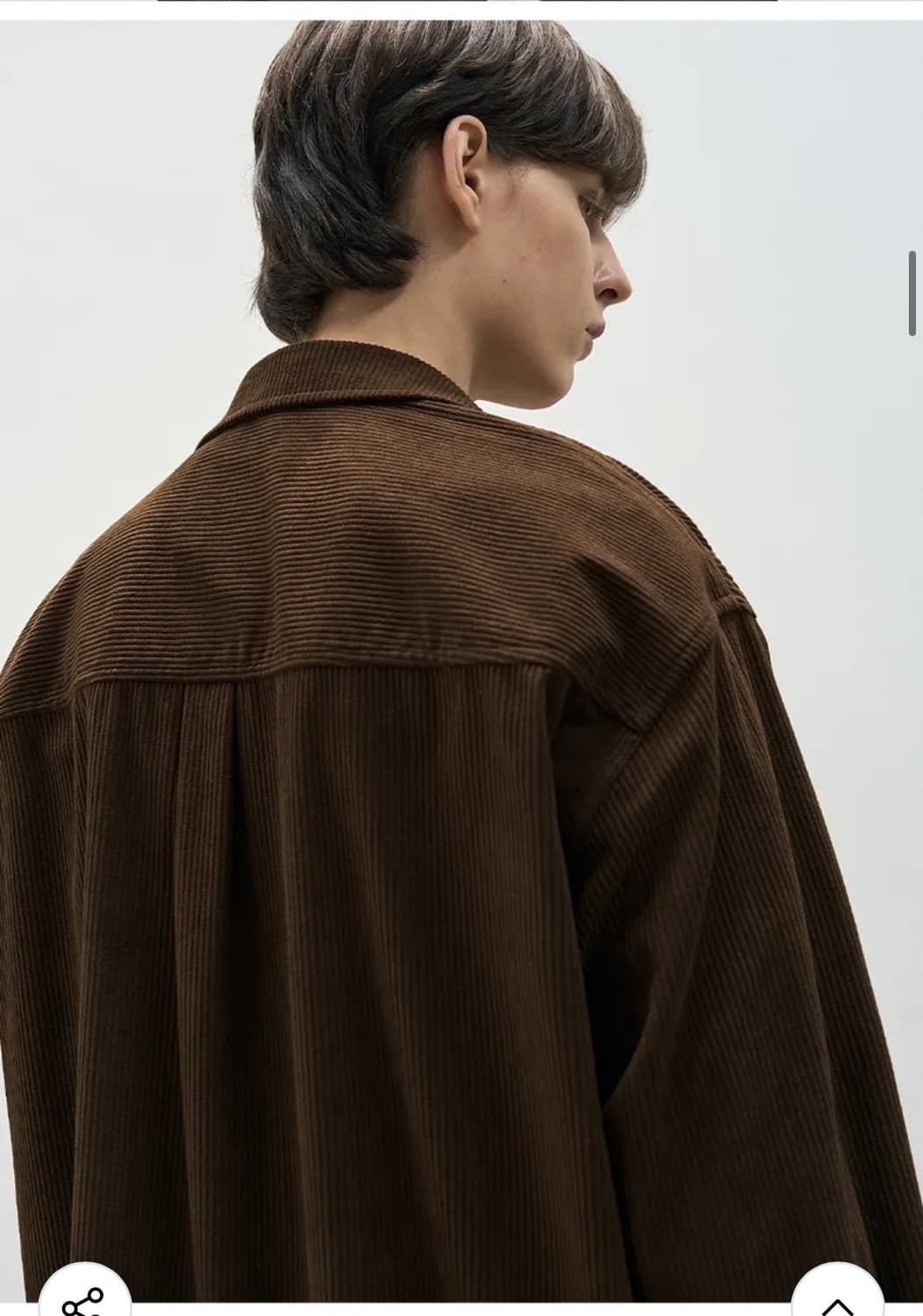 (새상품)(XL) 드로우핏 오버사이즈 코듀로이 알렉스 셔츠 BROWN 상품이미지8