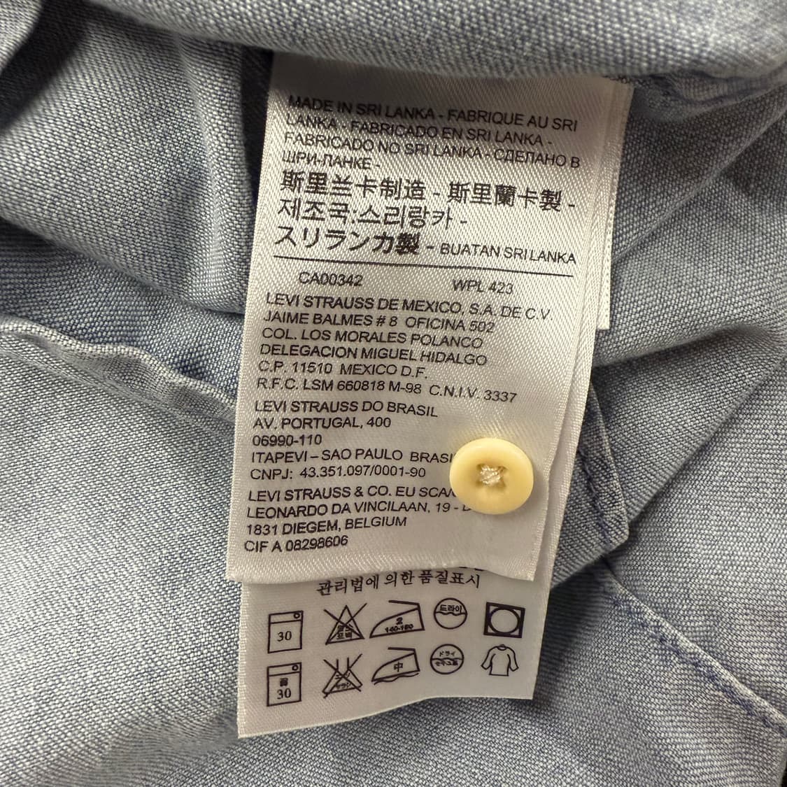 [정품/L] 리바이스 웨스턴 셔츠 데님 긴팔 b19 상품이미지7