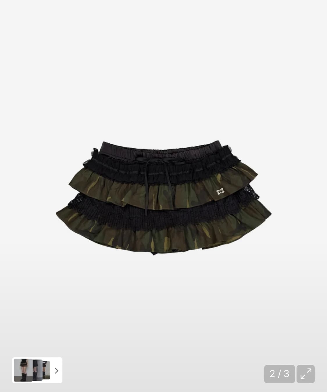 셋업이엑스이 TUTU MIX SKIRT PANTS / CAMO 상품이미지2