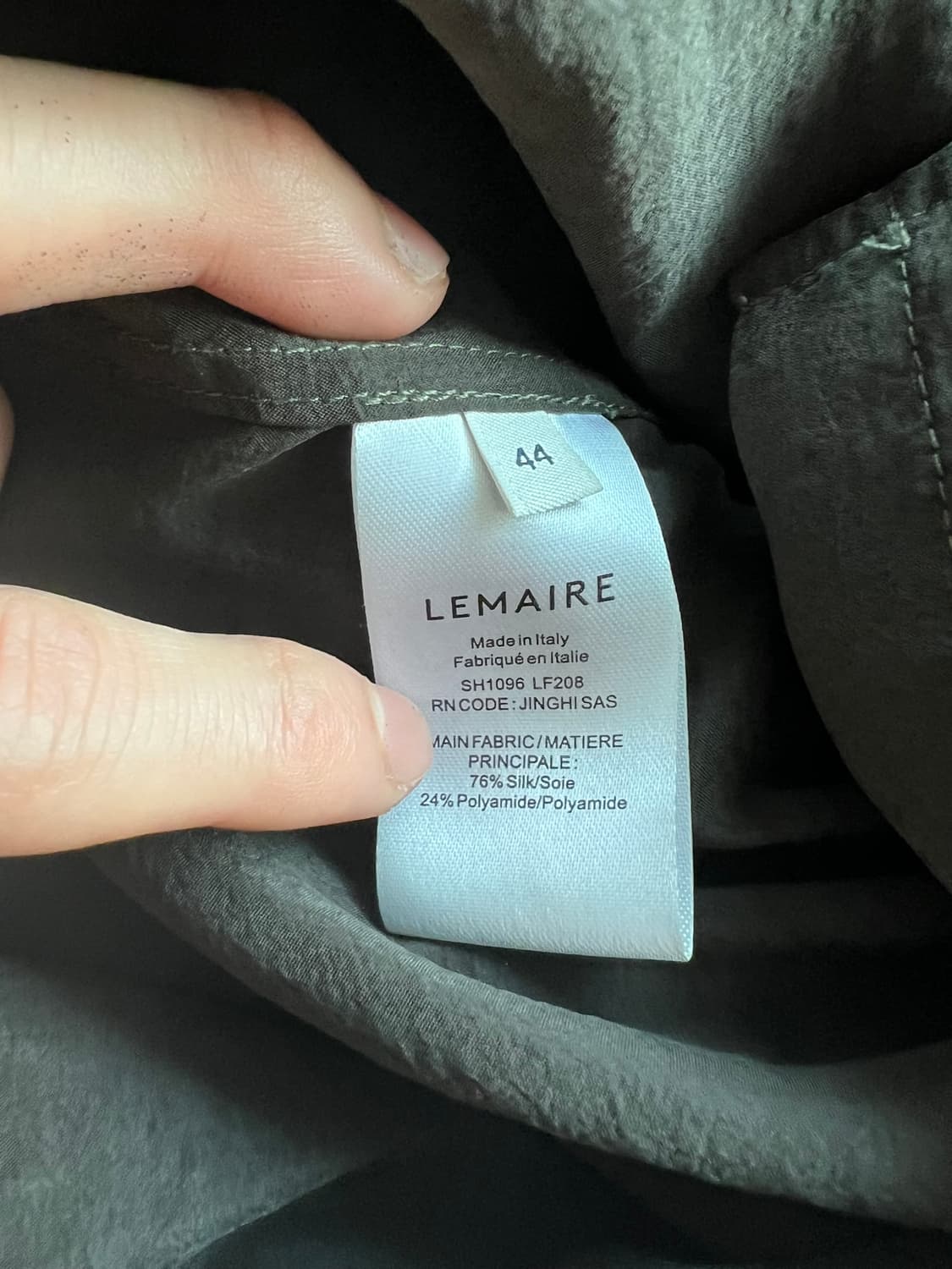 24ss 르메르 드라이실크 셔츠 다크에스프레소 상품이미지6