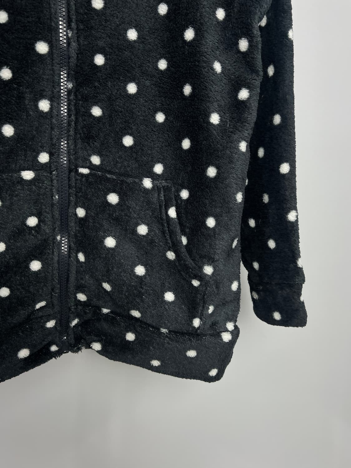 VANDASH 도트 플리스 후드 집업 상품이미지5