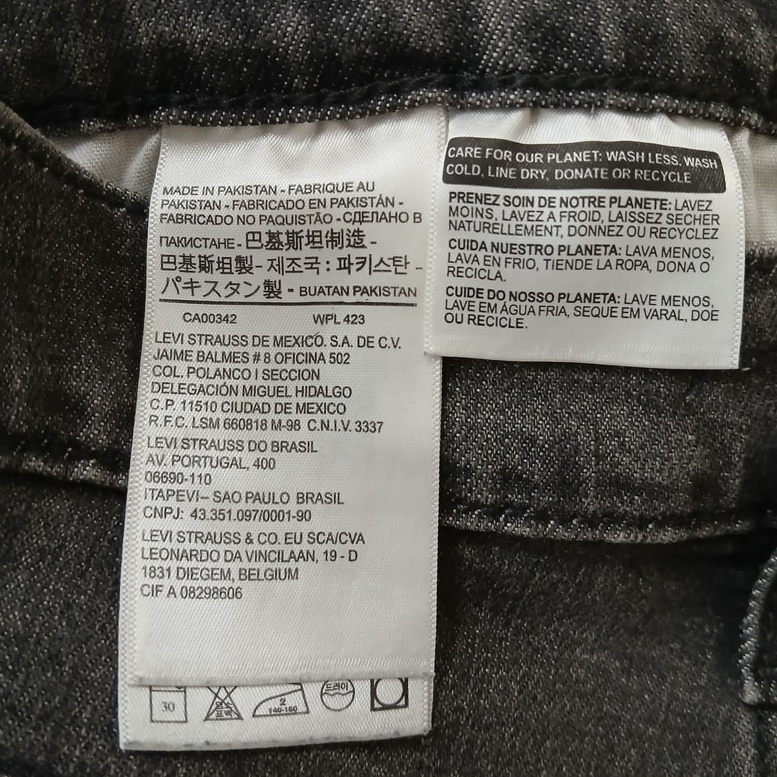 리바이스 블랙 데님 반바지 상품이미지6