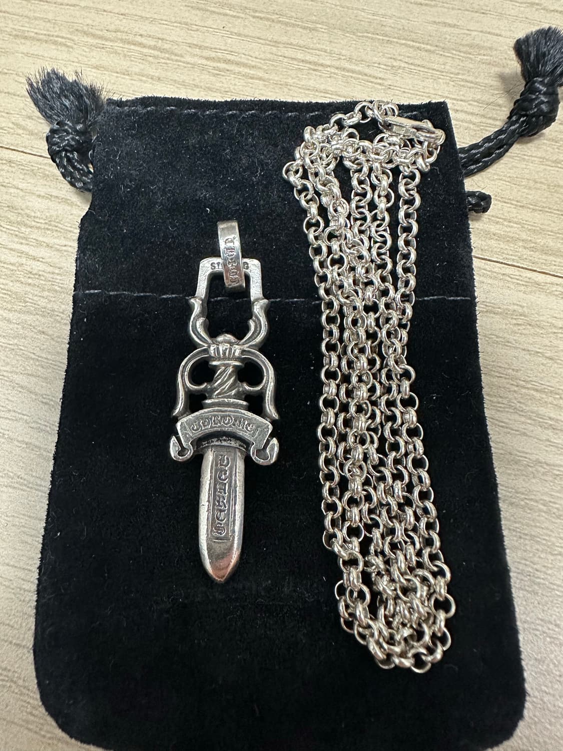 크롬하츠 10대거 페이퍼체인링 펜던트 상품이미지2