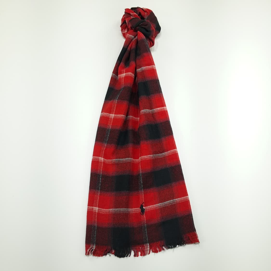 MX231 폴로 랄프로렌 크리스마스 타탄체크 빅 스카프 숄 목도리 머플러 상품이미지3