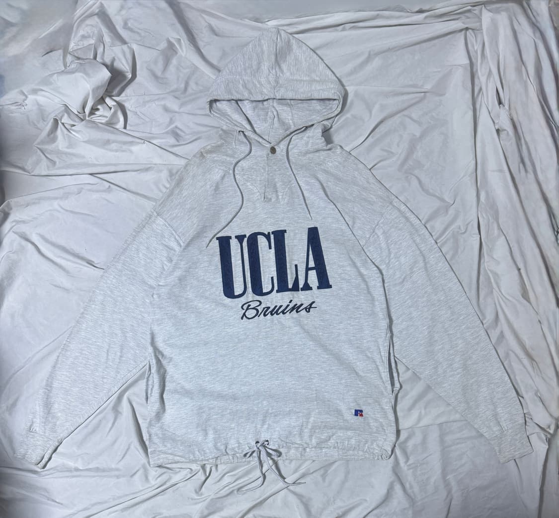 90s usa 러셀 하이 코튼 스냅 버튼 후드티 상품이미지1