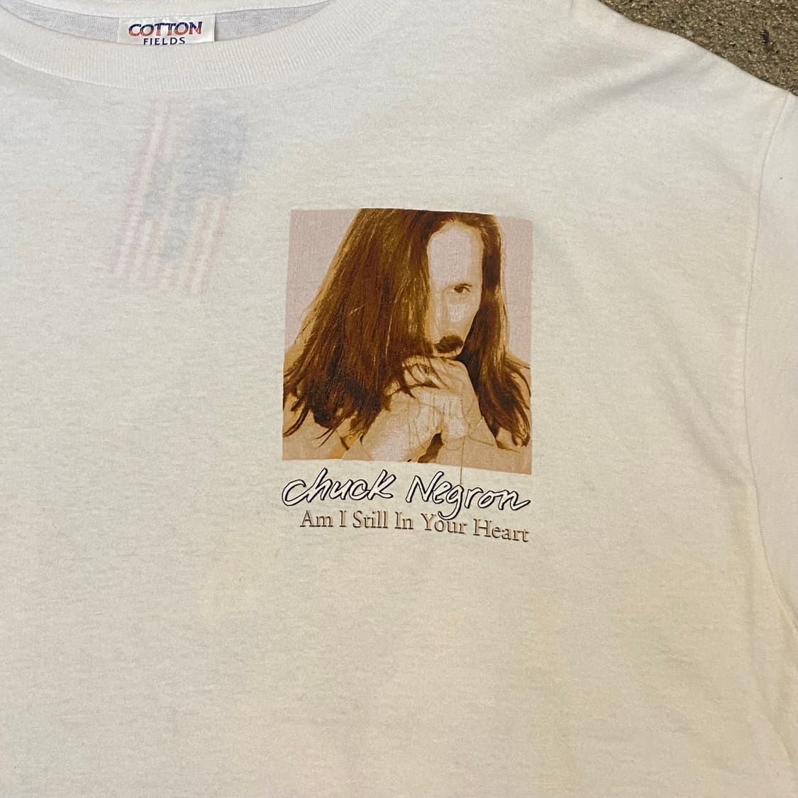 새상품) 미국 빈티지 척 네그론 Chuck Negron 프린팅 반팔티 상품이미지2