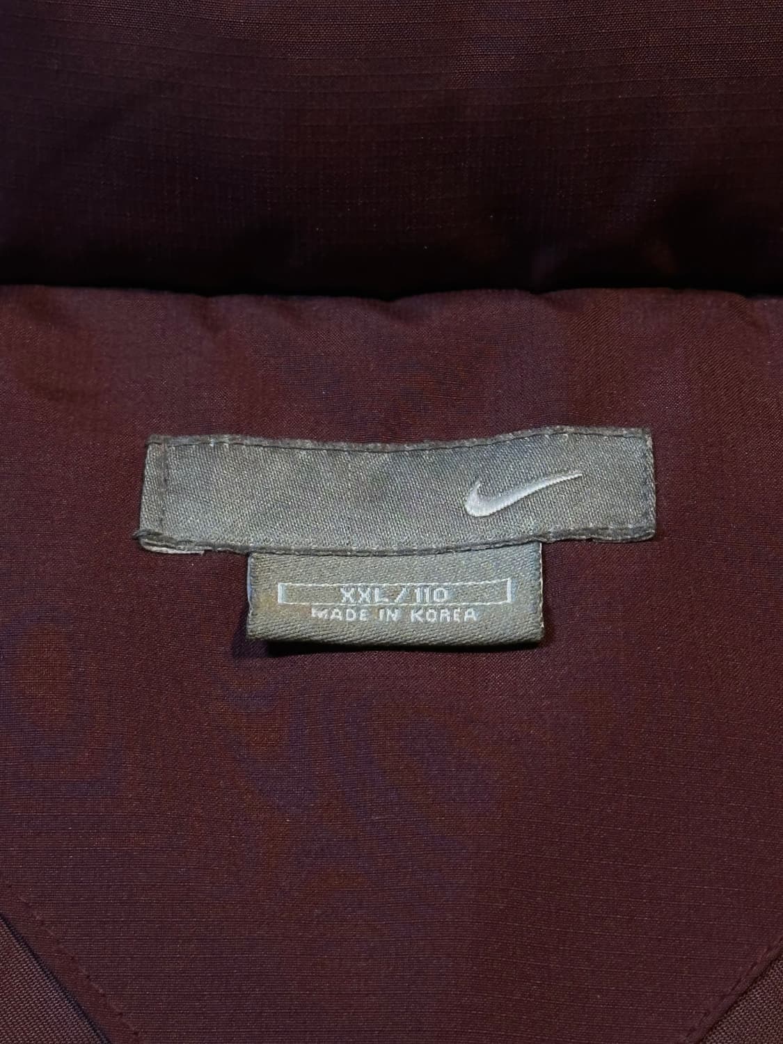 희귀) 00's 나이키 올드스쿨 스우시 뉴챔프 패딩 블랙버건디 2XL 상품이미지6