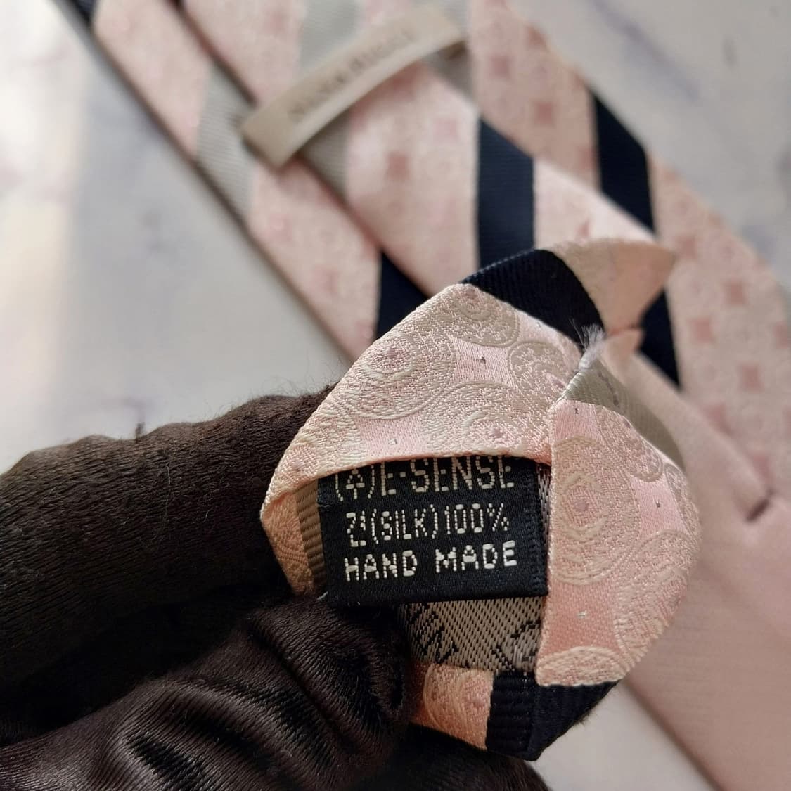 니나리치 실크 스트라이프 패턴 넥타이 9.2cm A+등급 K1946 상품이미지10