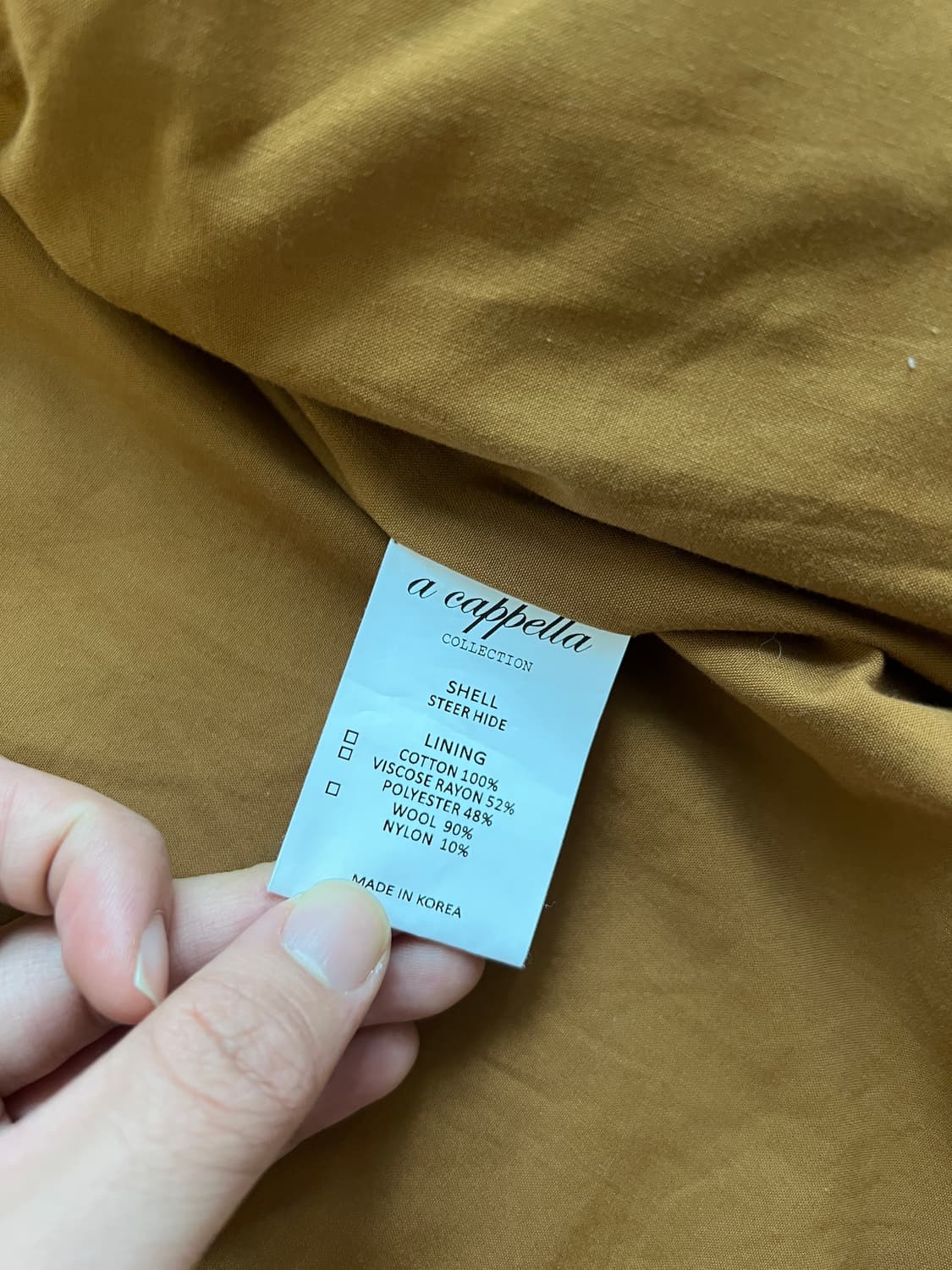 택포55) 아카펠라클로딩 Lot.409 A-2 자켓 스티어하이드 42 상품이미지3