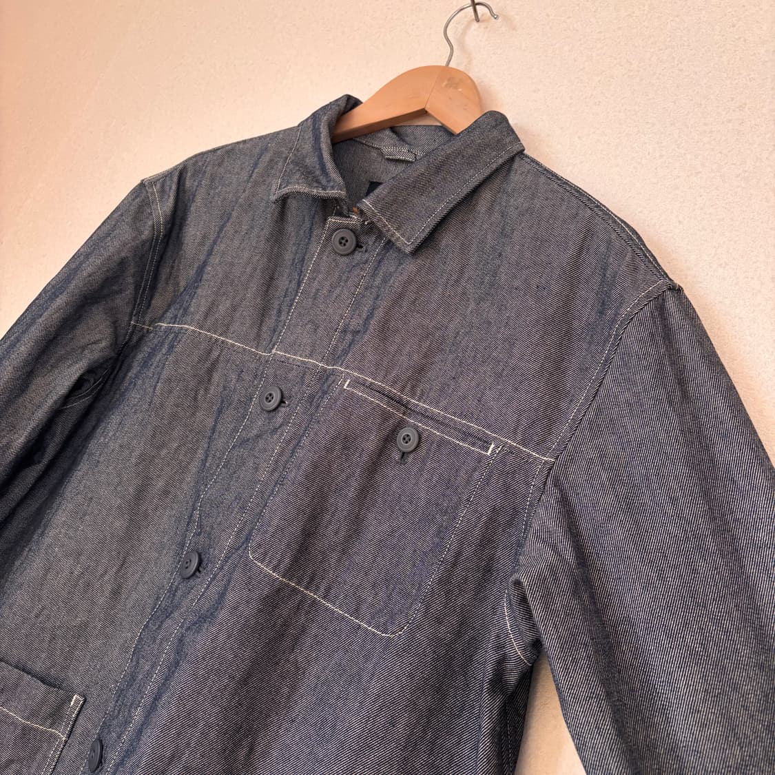 유니클로 L 메탈릭 그레이 워크 자켓 아메카지 일본판 데님 상품이미지7