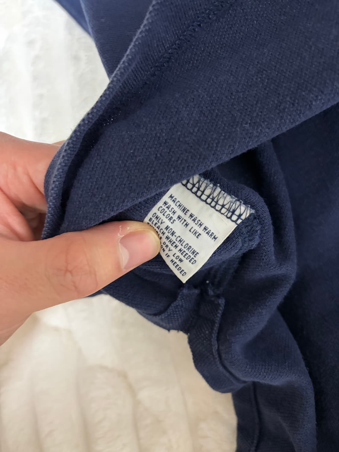 [L] 폴로 픽포니 긴팔 피케티 카라티 네이비 상품이미지3