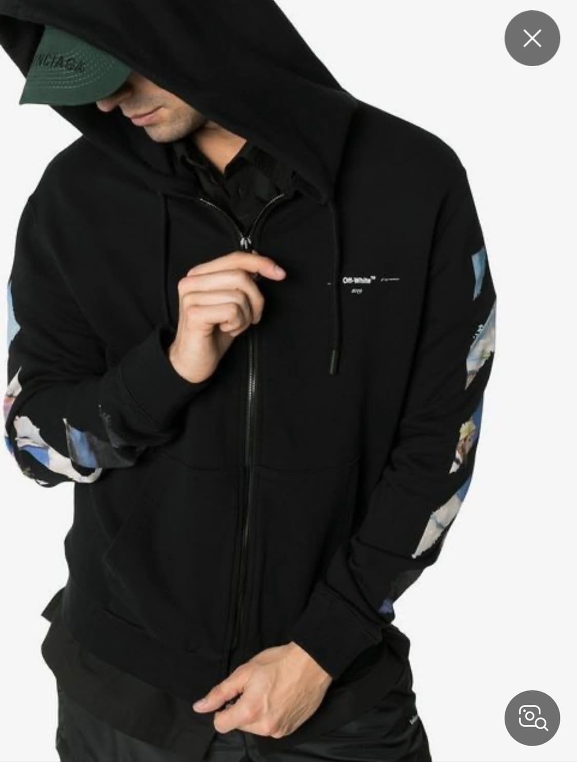 오프화이트 모네 유화 애로우 후드집업 ㅡ 95사이즈 상품이미지1