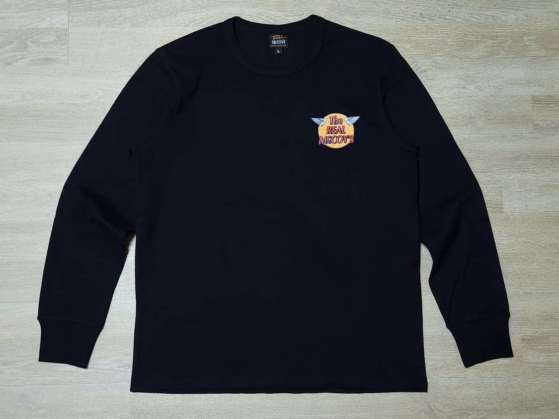 (L) 리얼맥코이 로고 롱슬리브 블랙 상품이미지1