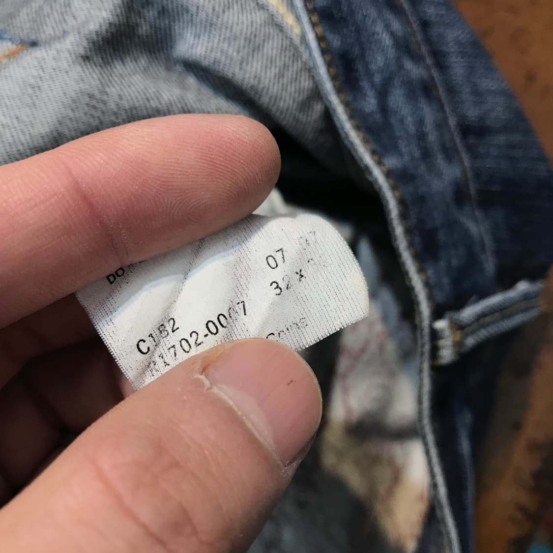 리바이스 702 다크 블루 워시드 데님 팬츠 허리 33 사이즈 상품이미지5