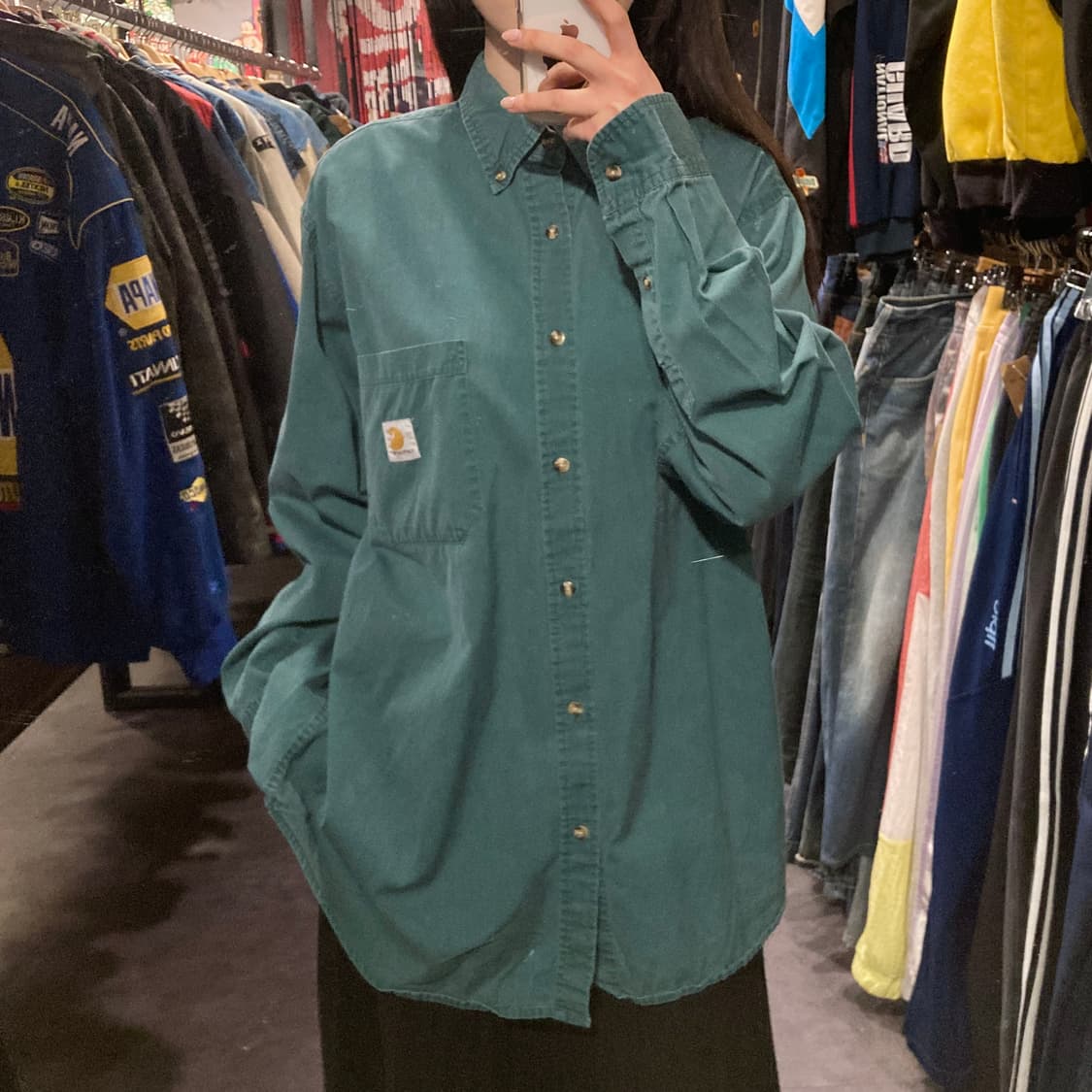 [IM] 칼하트 긴팔셔츠 그린 상품이미지1