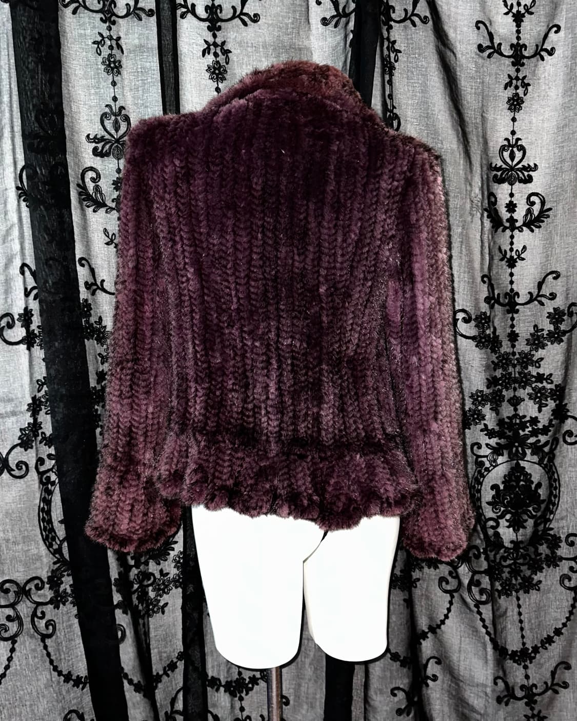 purple mink fur jacket 상품이미지3