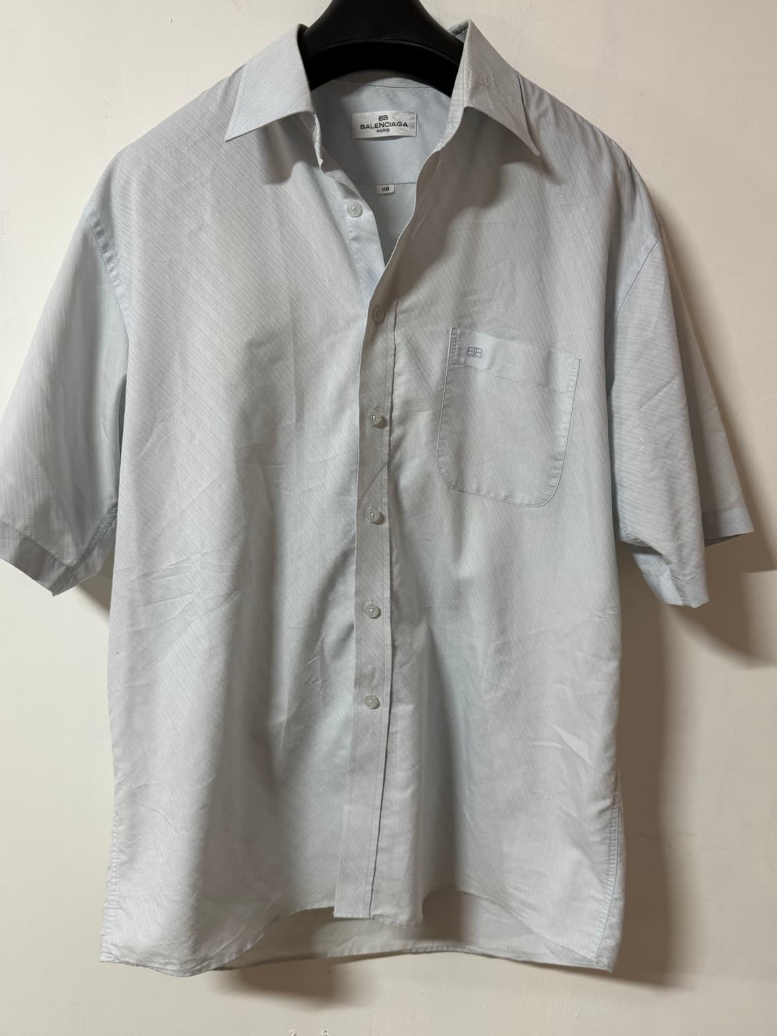 90‘s Balenciaga 아카이브 자수로고 반팔셔츠 110 상품이미지3