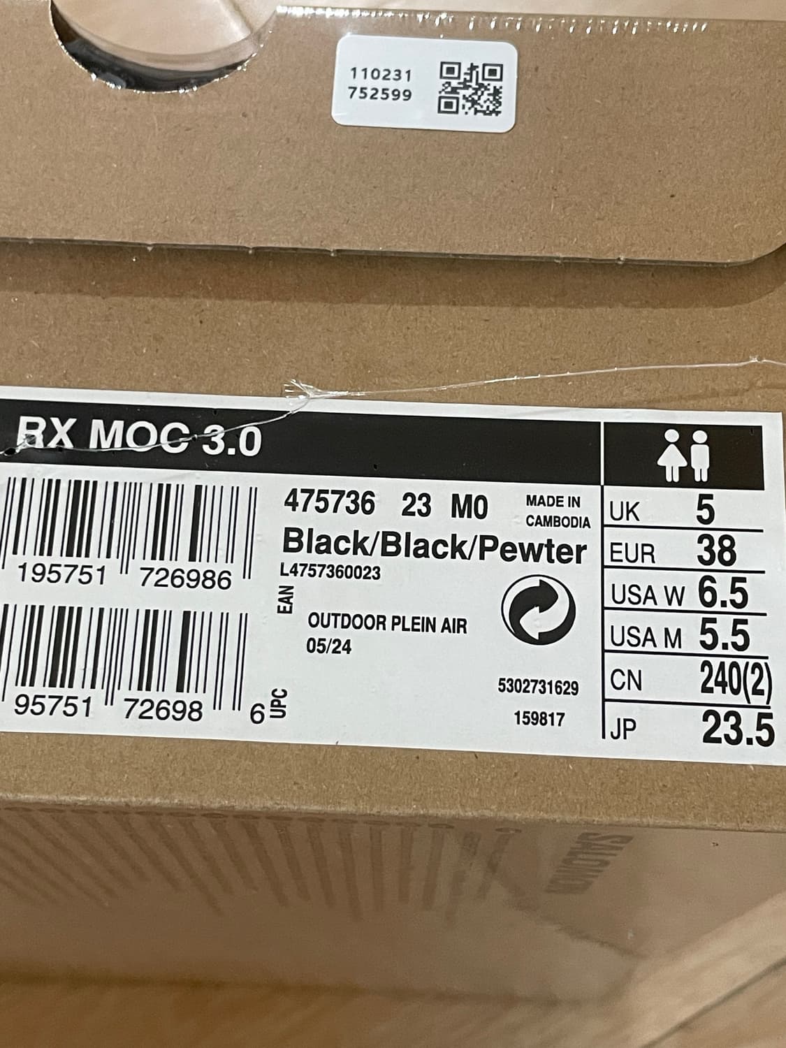 살로몬 RX 모크 3.0 블랙 미개봉 상품이미지3