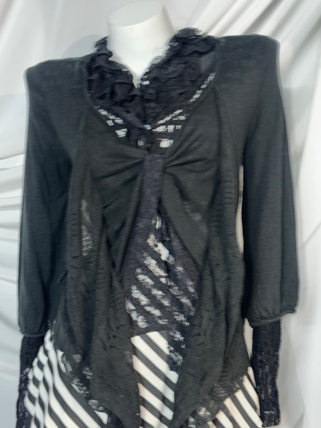 입문고스 언발 드레이프 레이스 고스고딕 공겜여주 코디세트 상품이미지10