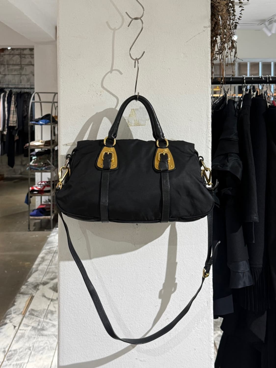 프라다 블랙 포코노 나일론 투웨이 토트백 상품이미지5