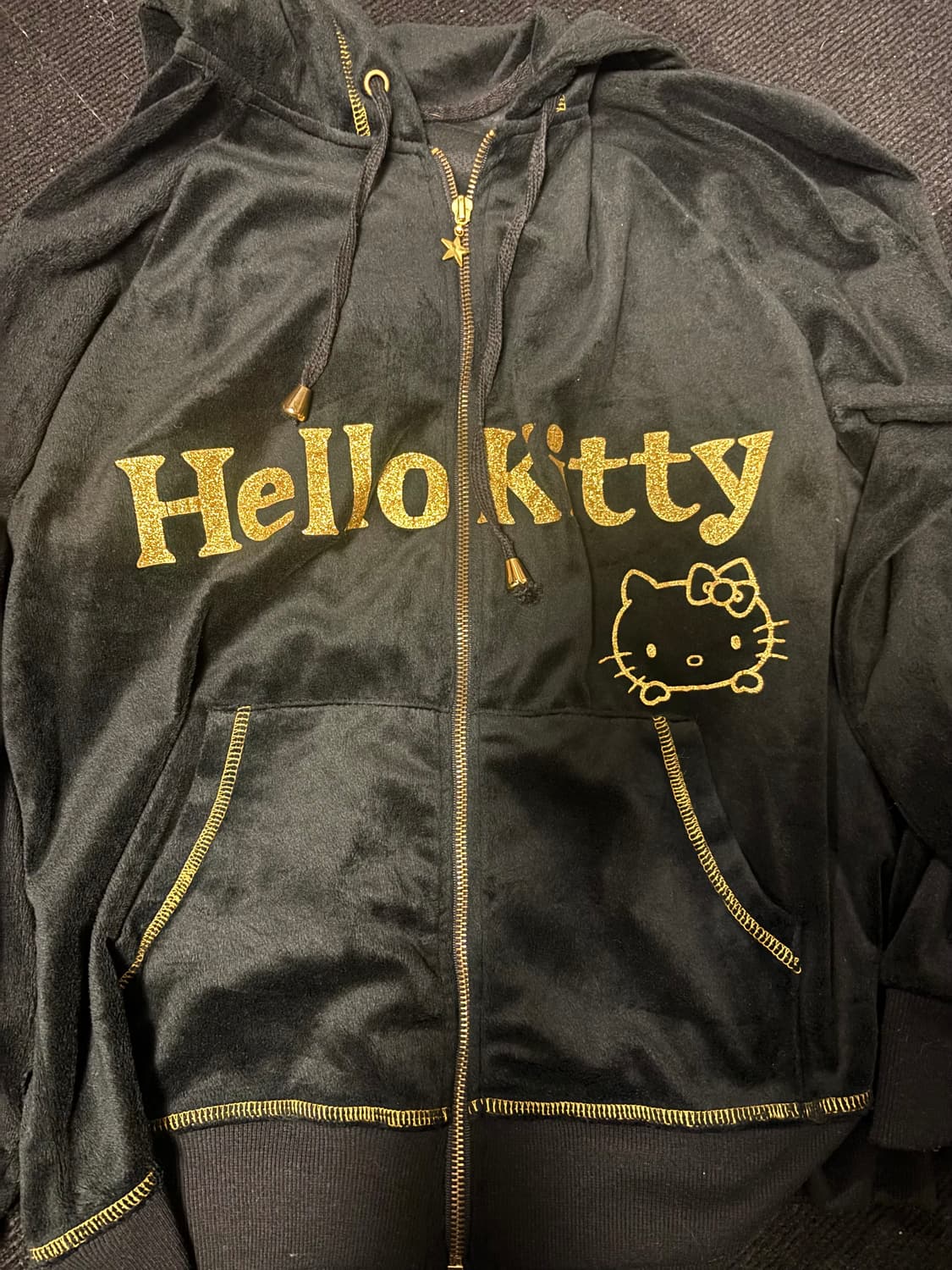 헬로키티 갸루 벨벳 후드집업  상품이미지1