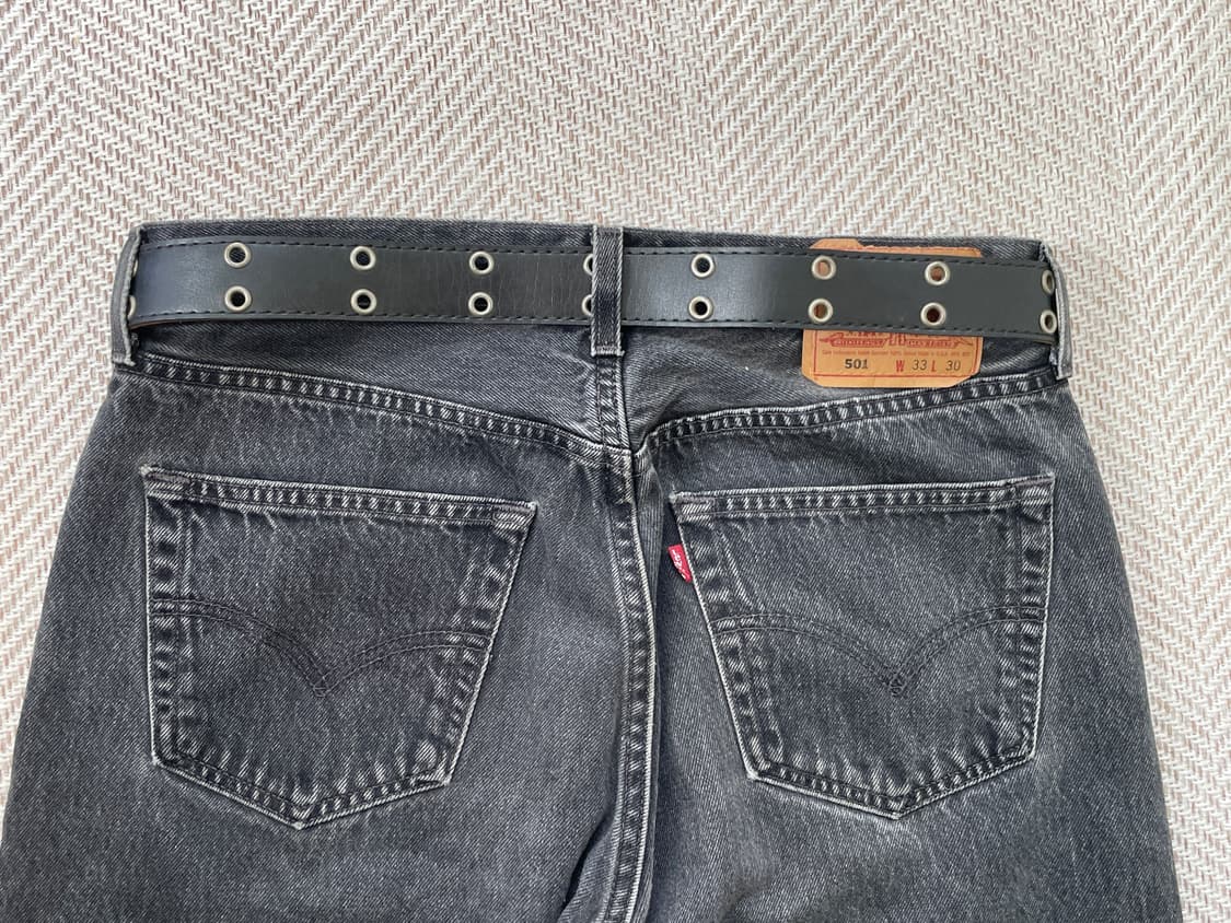 빈티지 더블 아일렛 레더 벨트  상품이미지3