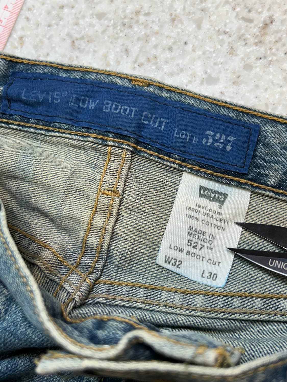 리바이스 527 로우라이즈 Y2K 스타일 워싱 부츠컷 상품이미지6