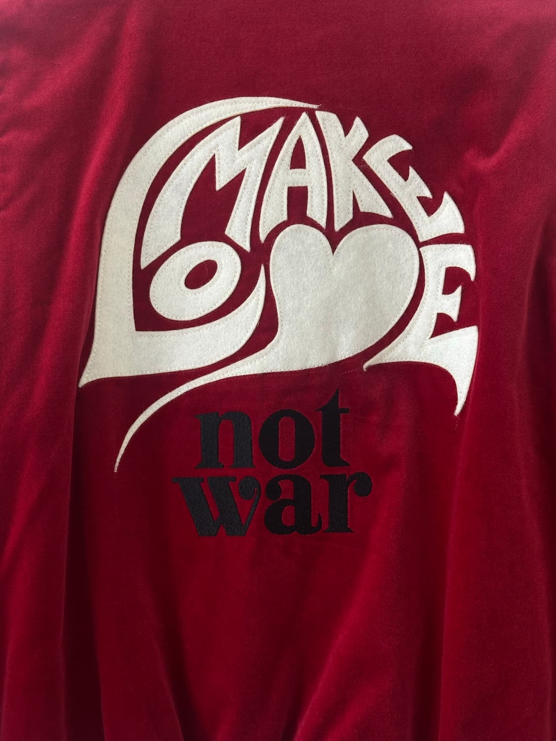 엔초비 수베니어 벨벳 봄버 자켓 레드 M (새상품) 상품이미지6